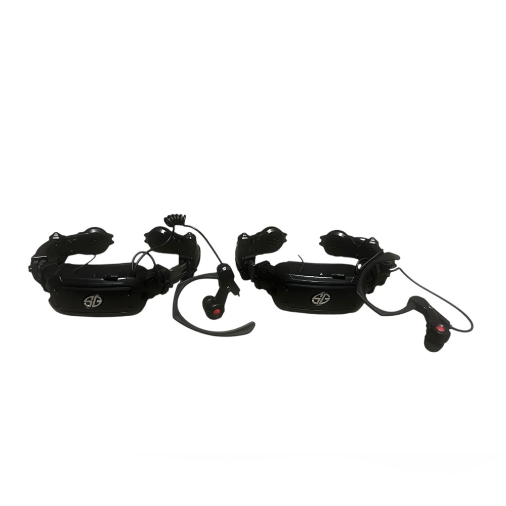 Spy Gear Electronic Communication Headsets Set of 2 Kids Spy Toy Black